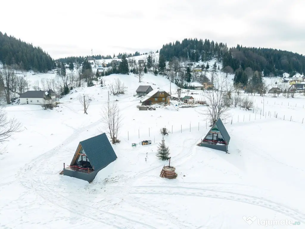 Teren 7,656 mp + Cabane tip A Frame, Fundata 