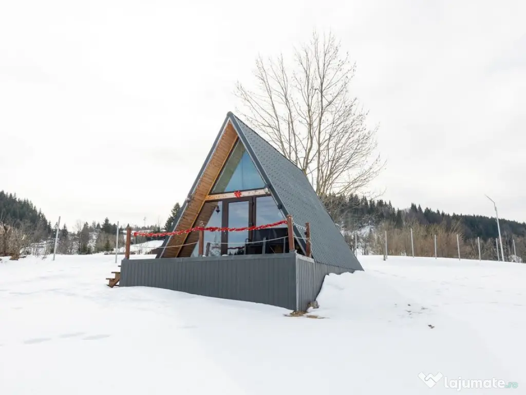 Teren 7,656 mp + Cabane tip A Frame, Fundata 