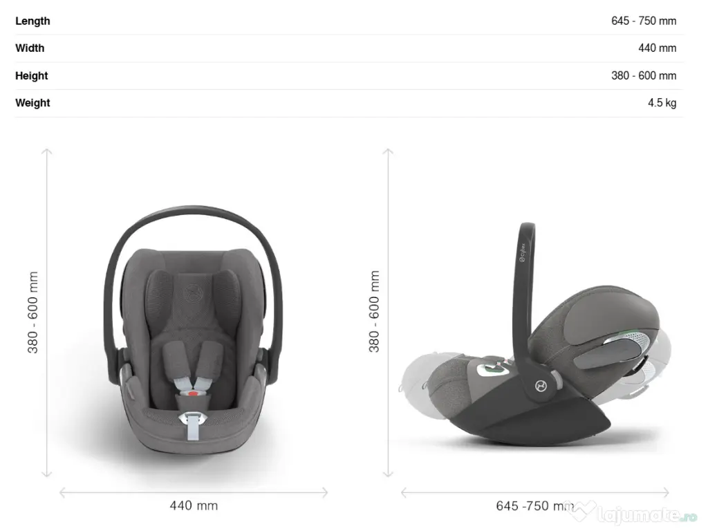 Scoica auto Cybex Priam Jewels of Nature – model premium, 0–13 kg 