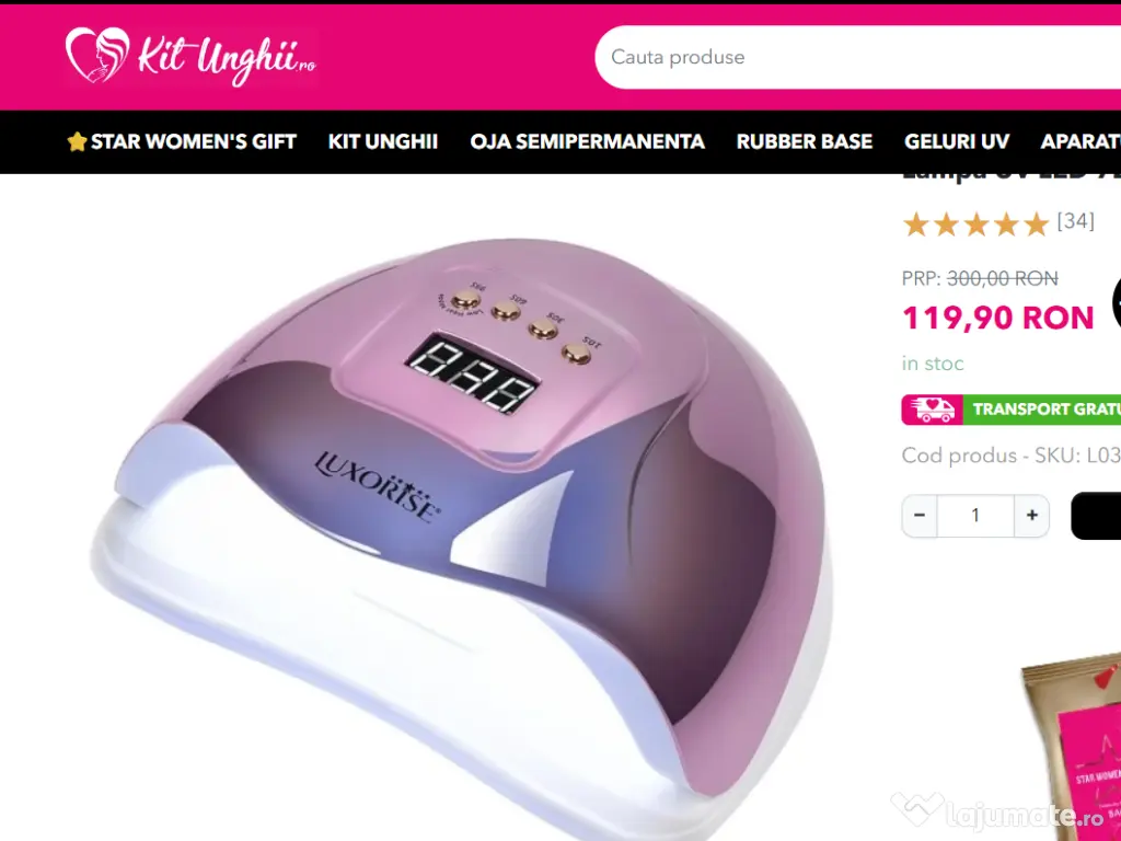 Lampa Profesionala Luxorise LED/UV Evolution Elite 