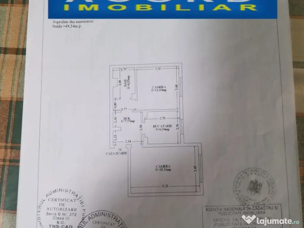 Faleza nord-apartament 2 camere decomandat cu gaze 