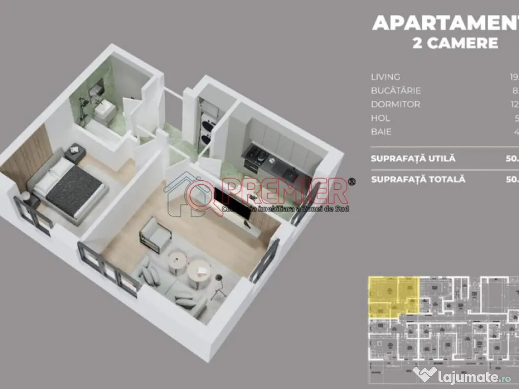 2 camere Popesti Leordeni - Metrou Dimitrie Leonida 