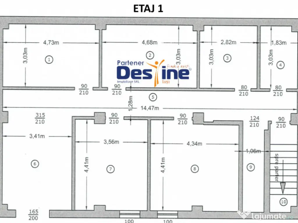 Podu de Fier - Spațiu comercial D+P+1+M 500 mp UTILI 