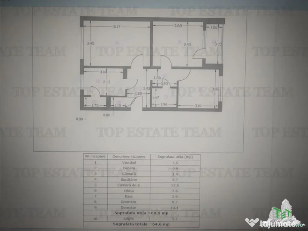 Apartament spatios 3 camere decomandate, zona linistita Bran 