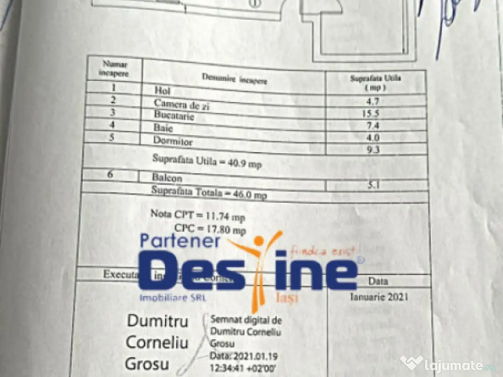 Apartament 2 camere 46 mp model decomandat, renovat in total 