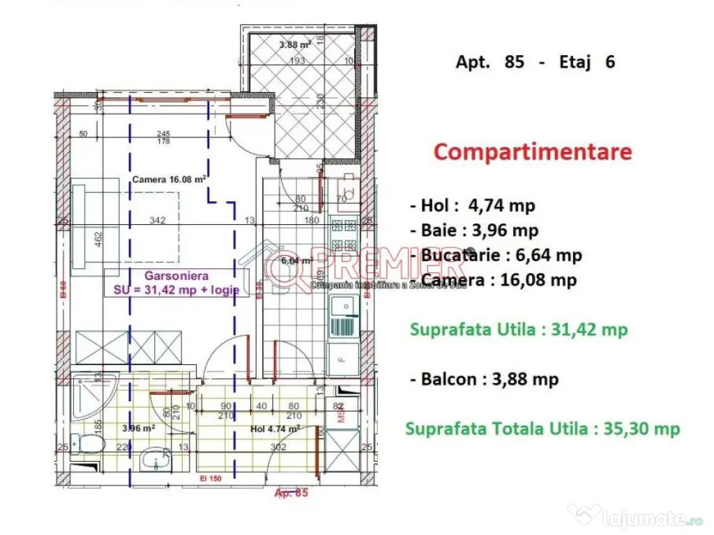 Sector 4 - Metrou Aparatorii Patriei - Garsoniera - SUPER 