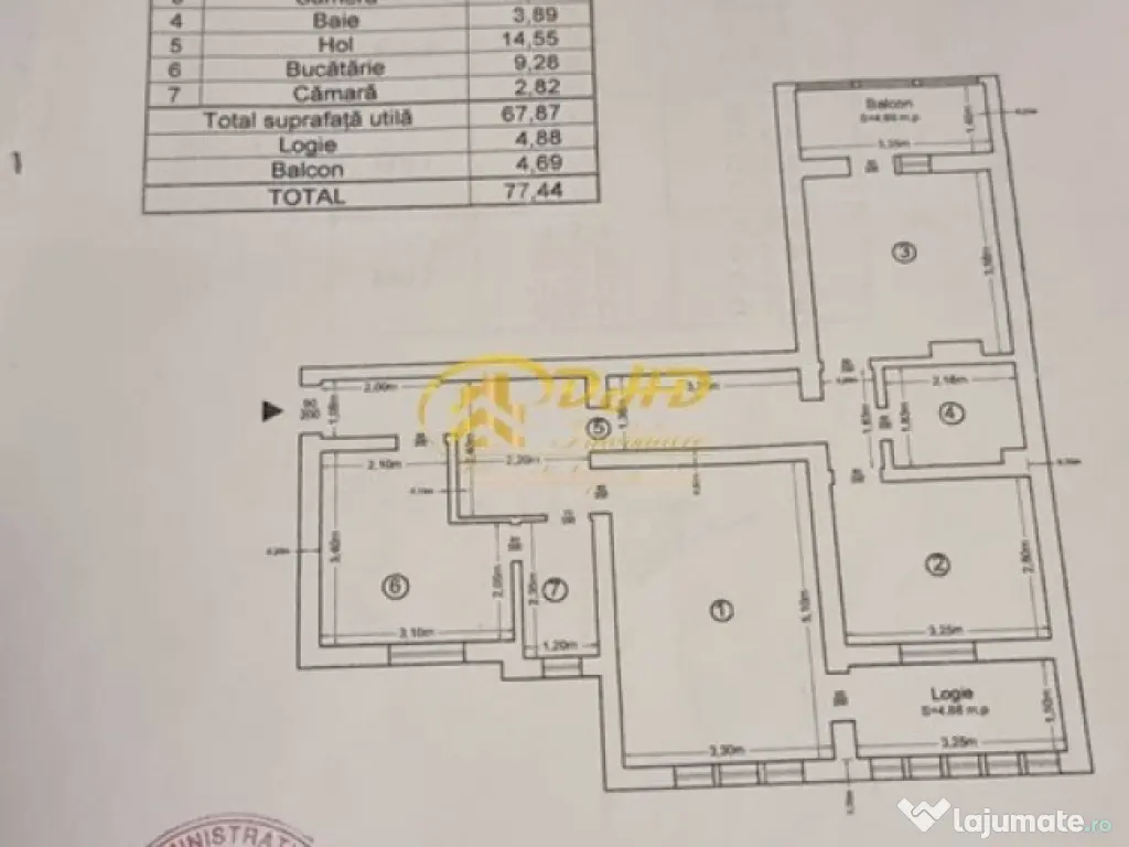 3 camere,decomandat,2 băi,rezovat complet+boxă Valea Lupului Primărie 