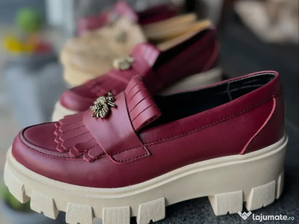 Pantofi mocasini dama piele naturala 