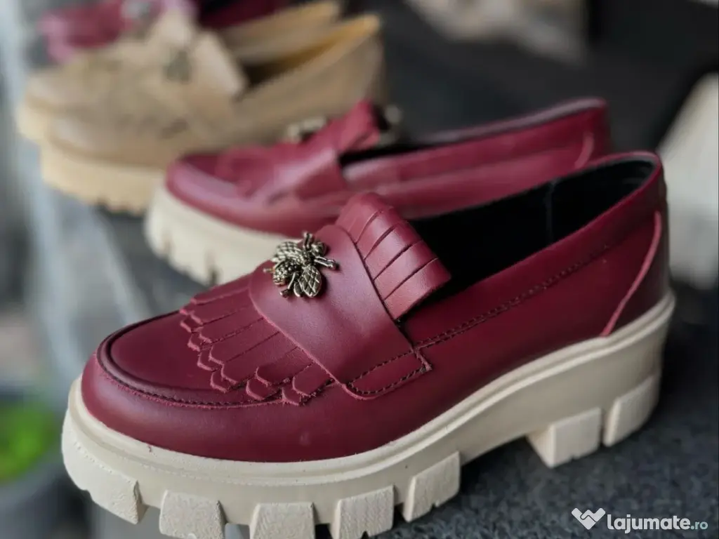 Pantofi mocasini dama piele naturala 