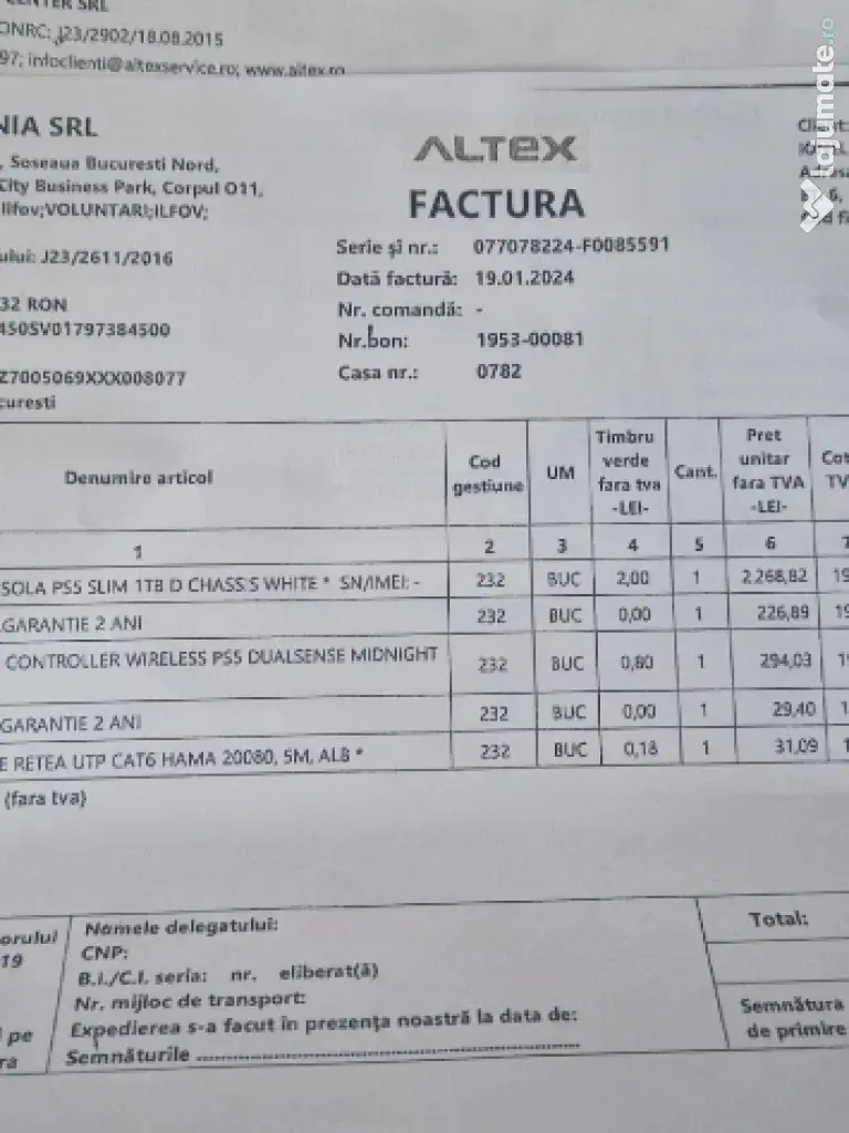Consolă PlayStation 5 Slim 1 TB (modelul cu disc) 
