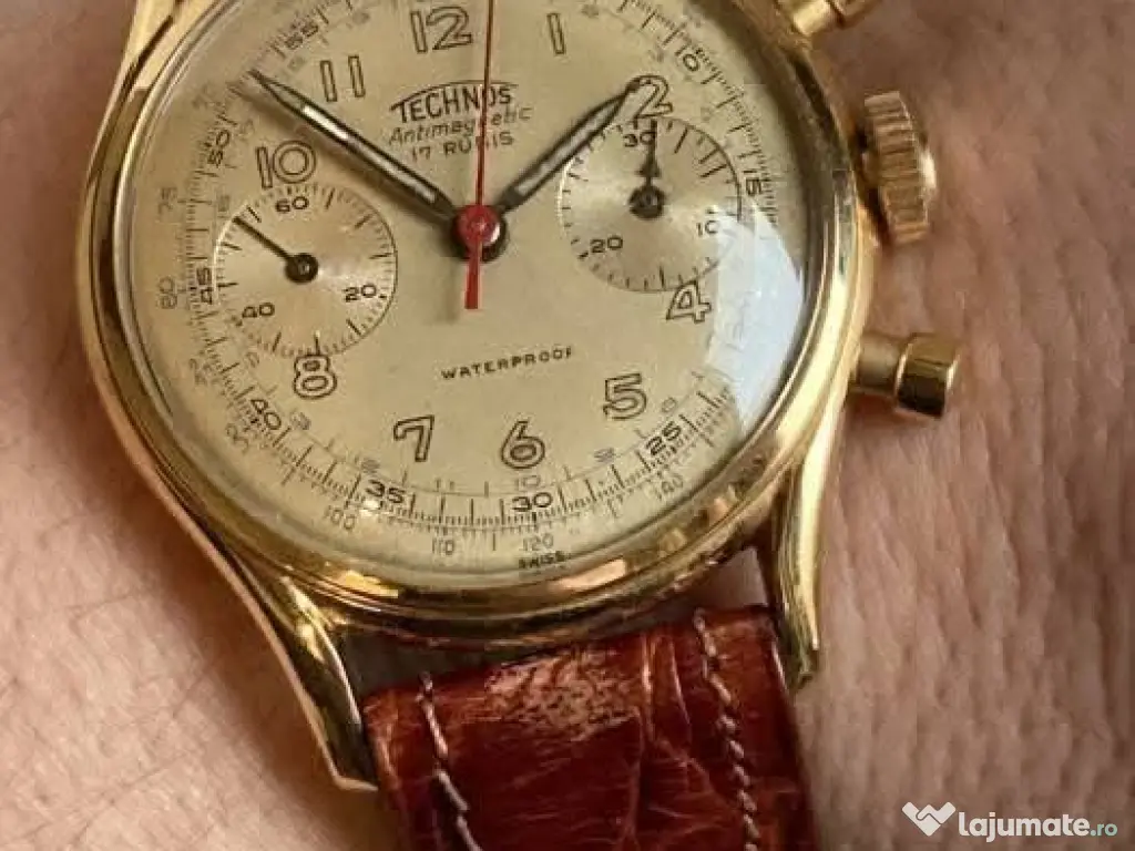 Ceas chronograf gold plated