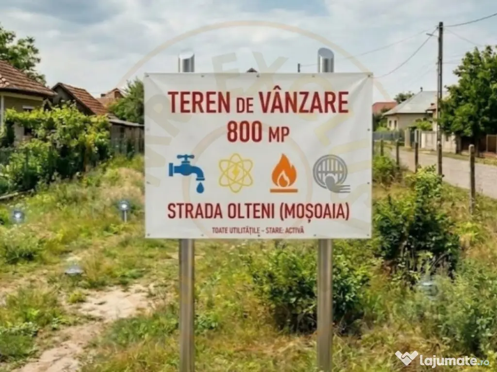 Teren 800 mp intravilan str. Olteni, Mosoaia, Arges