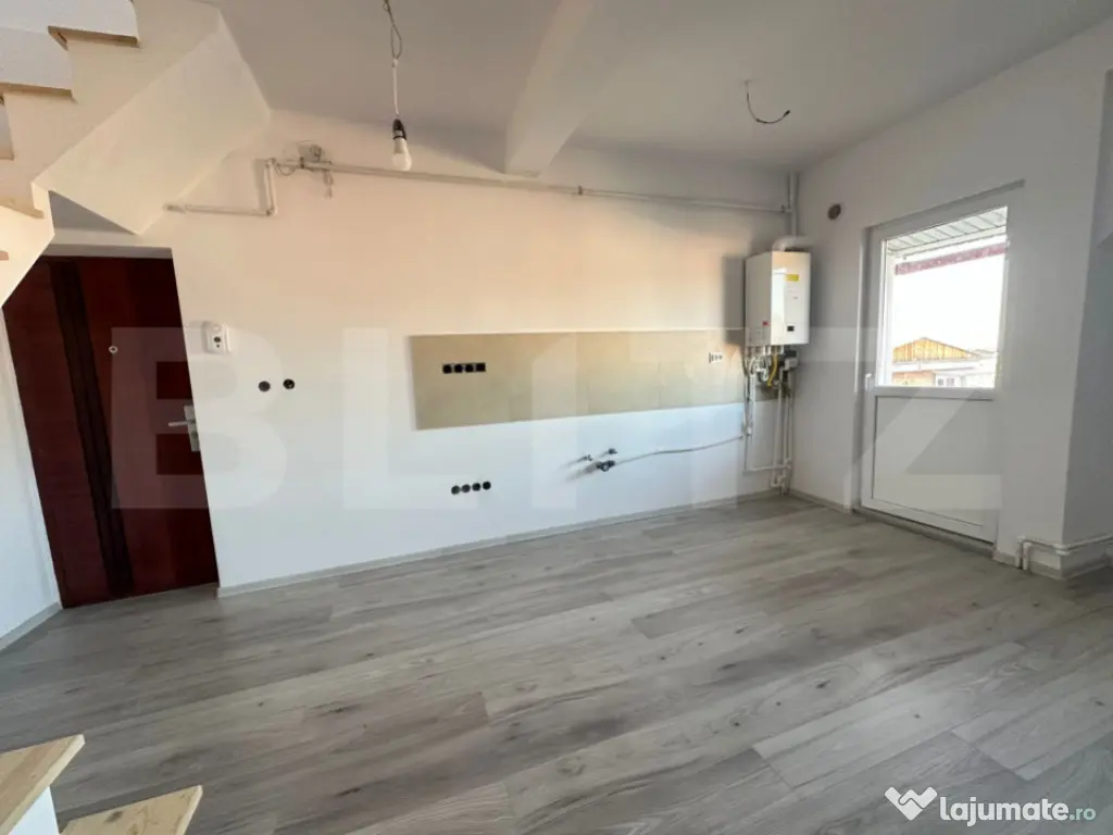 Duplex nou, 54 mp, scara interioara, centrala proprie – Mi