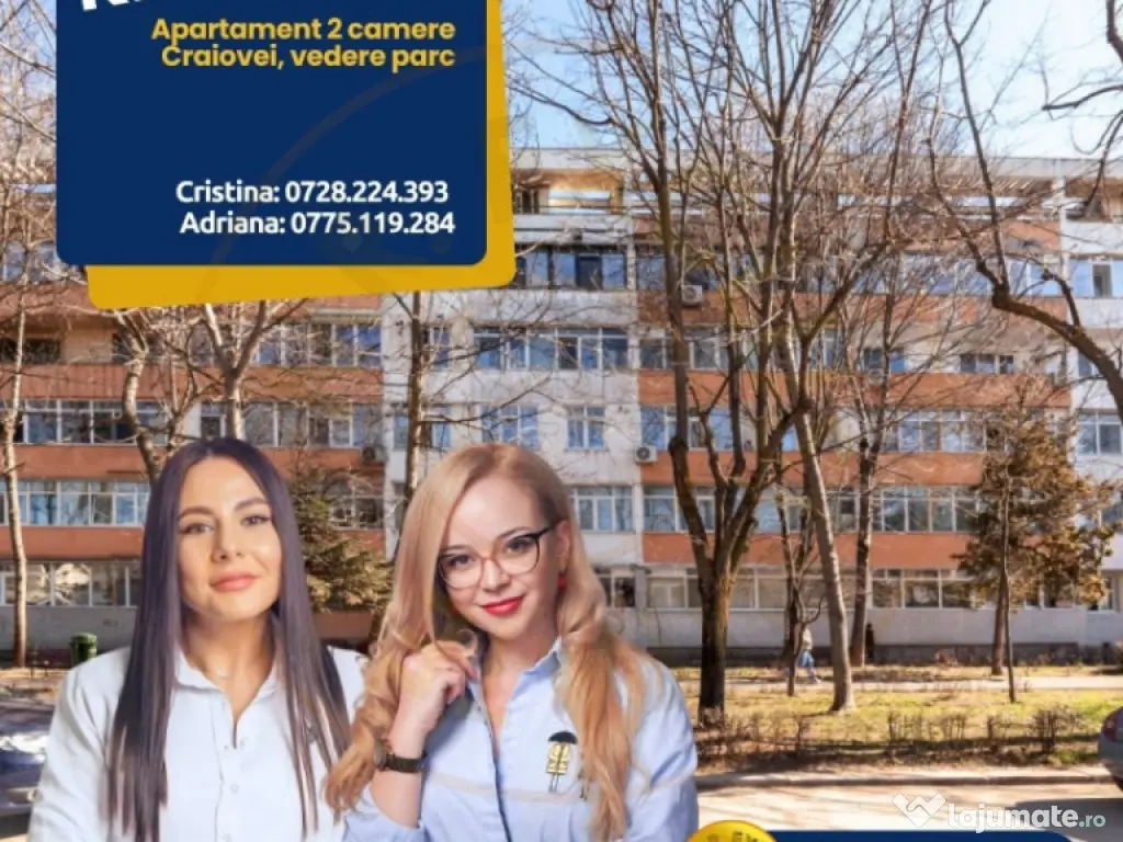 Apartament 2 camere Craiovei – Etaj 3 - vedere parc 