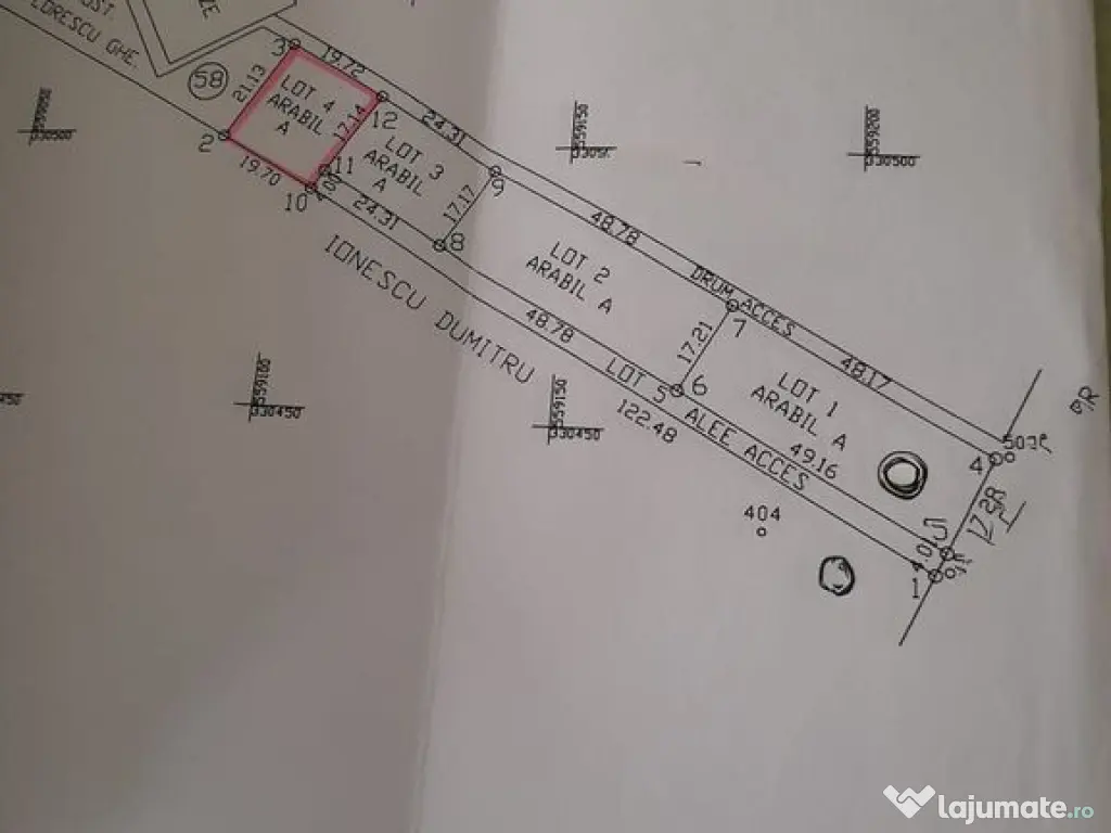 Berceni teren 3000 mp cu construcție pe el