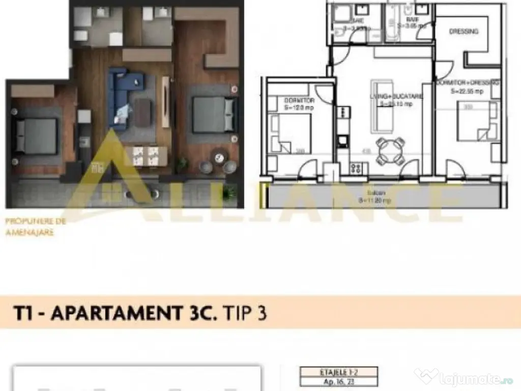 {Aparatorii Patriei} Apartament cu 3 camere | 2 bai - 79 MP 