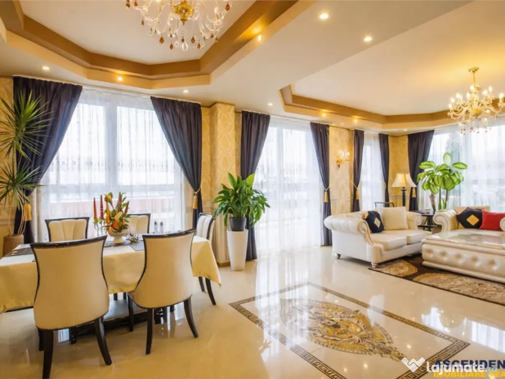 Penthouse extravagant,living spectaculos, semineu,terase gen 