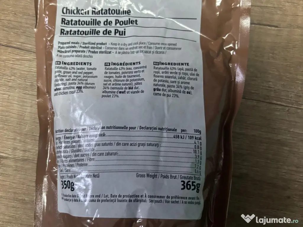 Meniuri si ratii ready to eat 