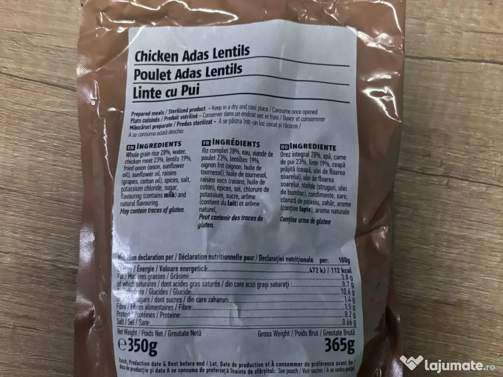 Meniuri si ratii ready to eat 