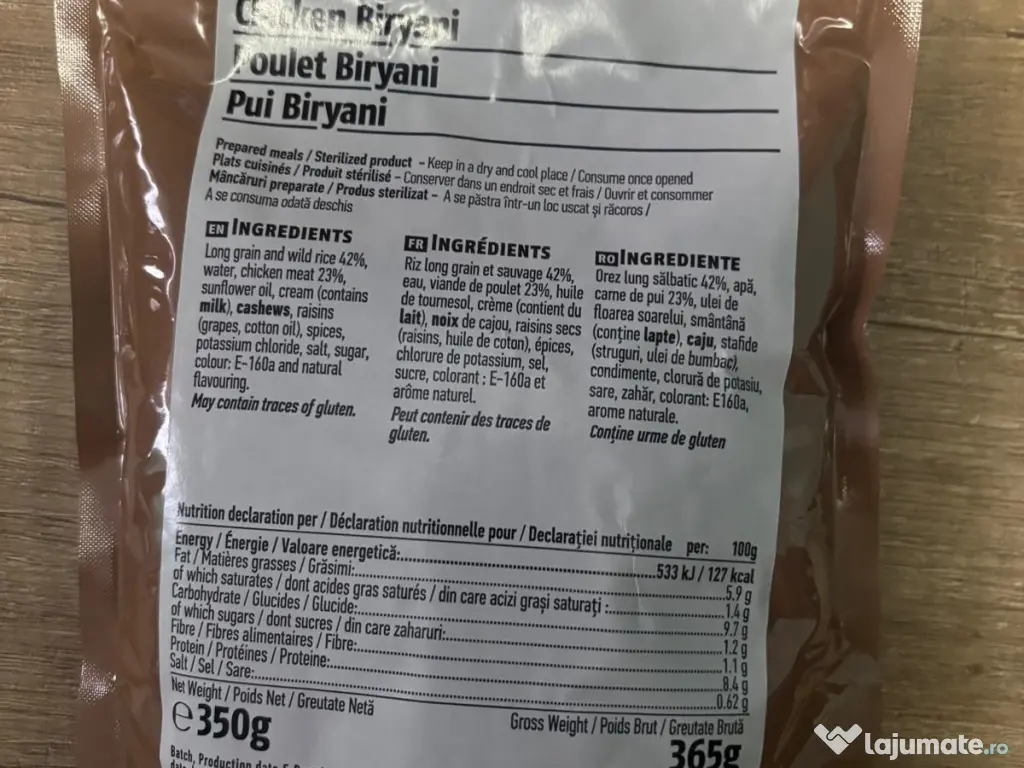 Meniuri si ratii ready to eat 