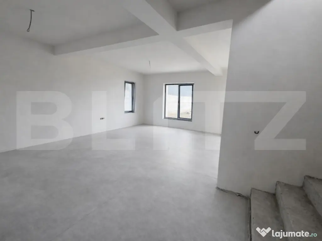 Casă individuală modernă cu 3 dormitoare, 120 mp utili, 4 