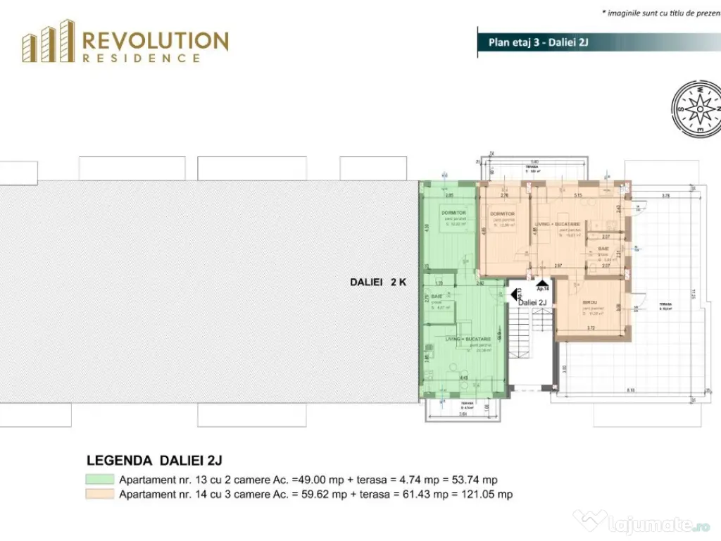 COMISION 0% - Apartamente finisate cu 2-3camere - Daliei 2J, Baia Mare 