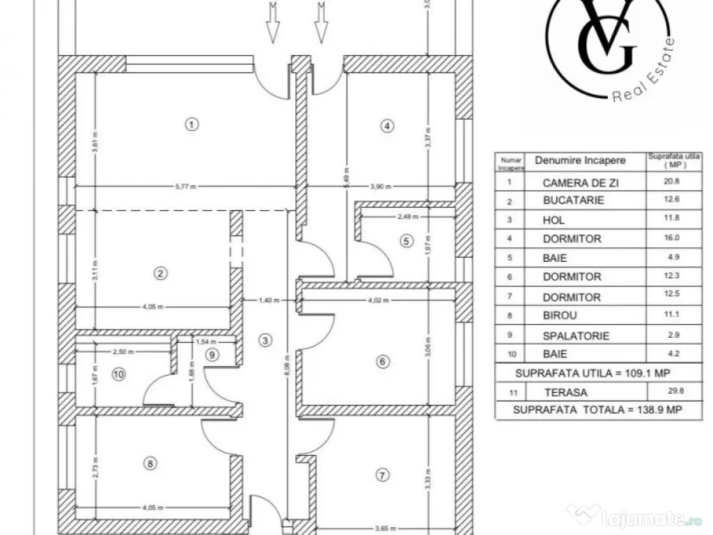 Casa individuala 5 camere Tunari 