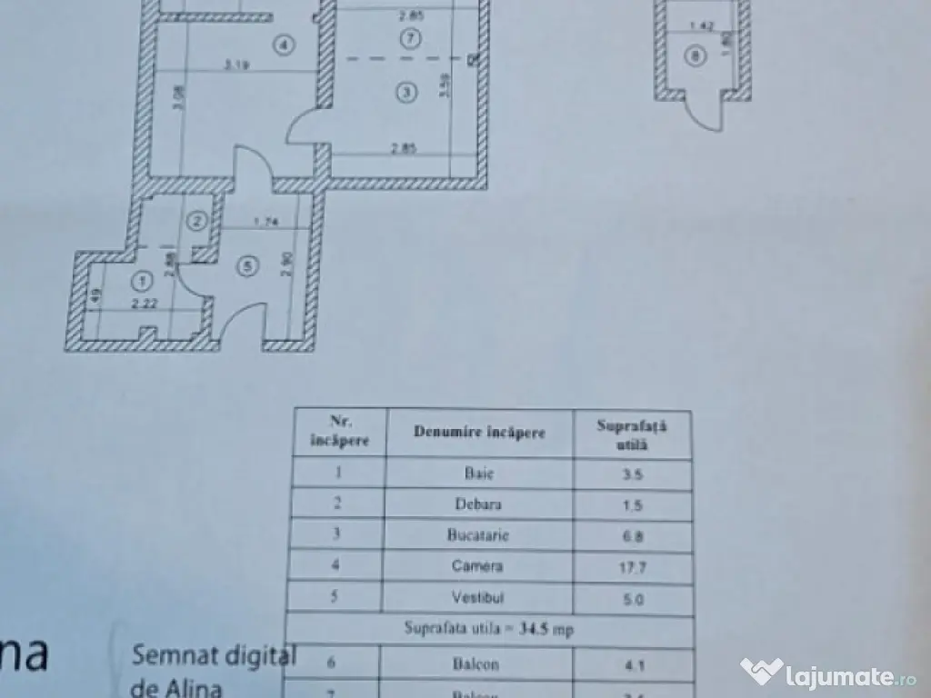 ION MIHALACHE - TURDA, AP 2 Cam (AMENAJAT), 44 MP, Et 10/11
