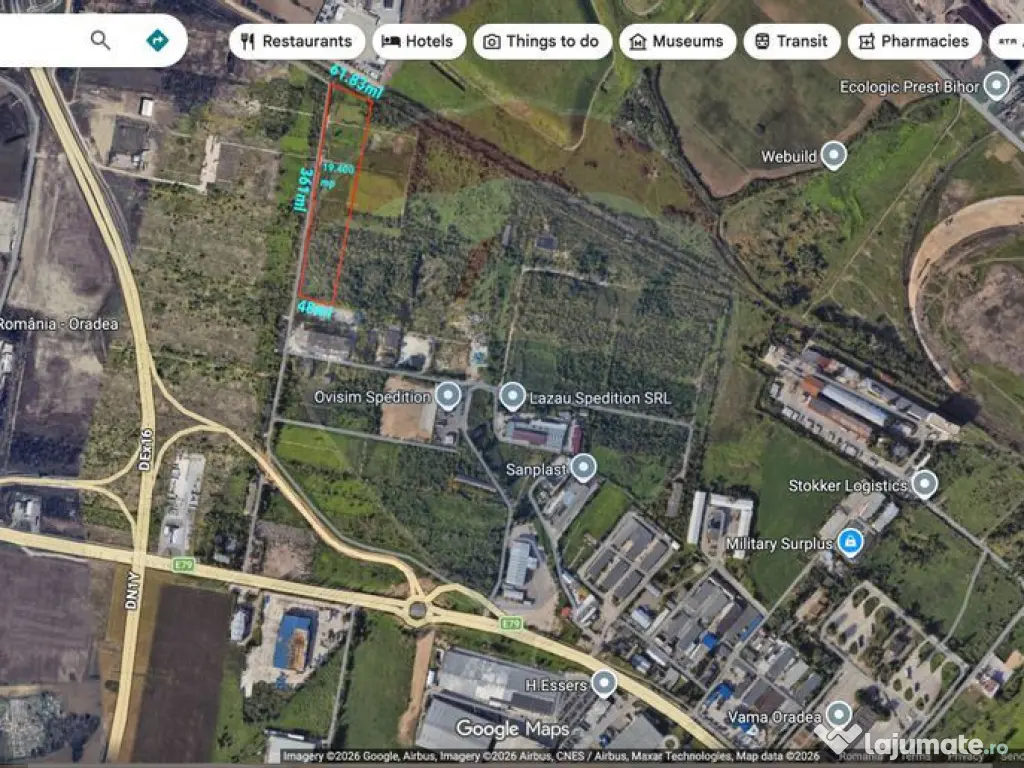 Teren 19,400mp Oradea / Calea Borsului/zona Comau/Industr... 