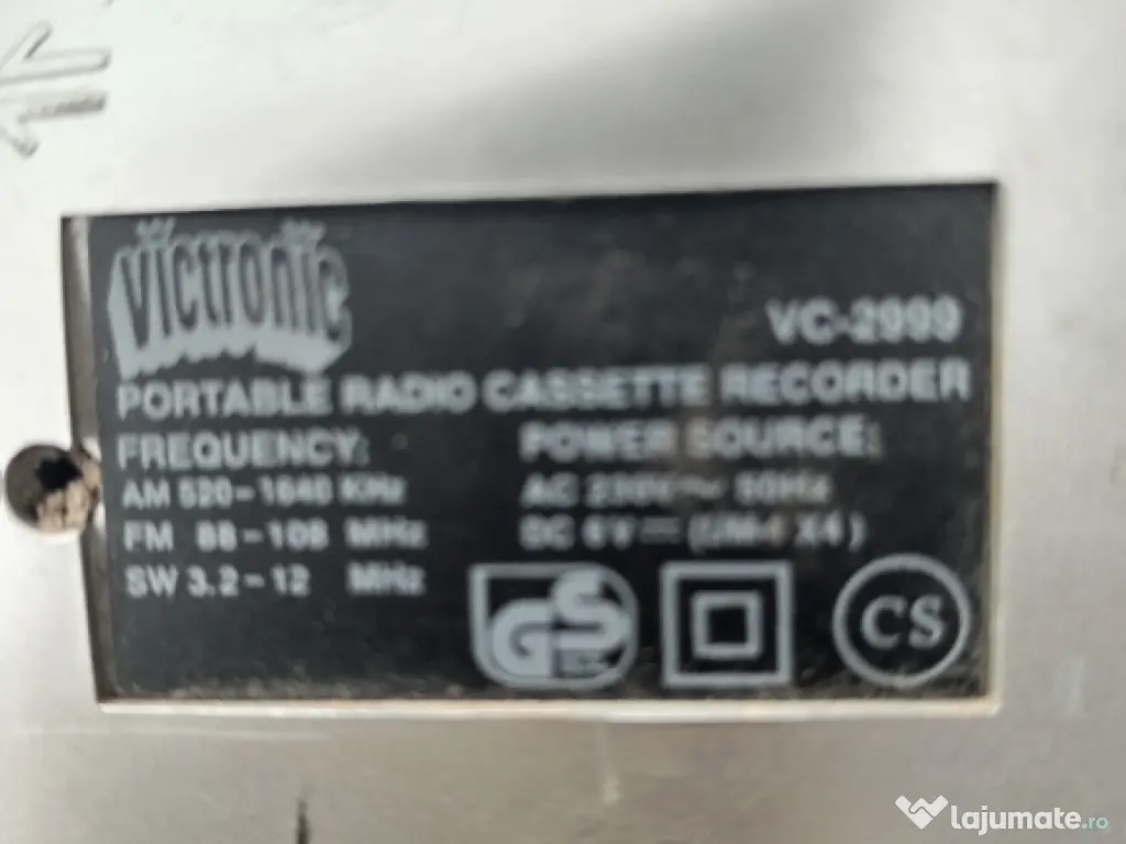 Radio casetofon portabil Victronic 