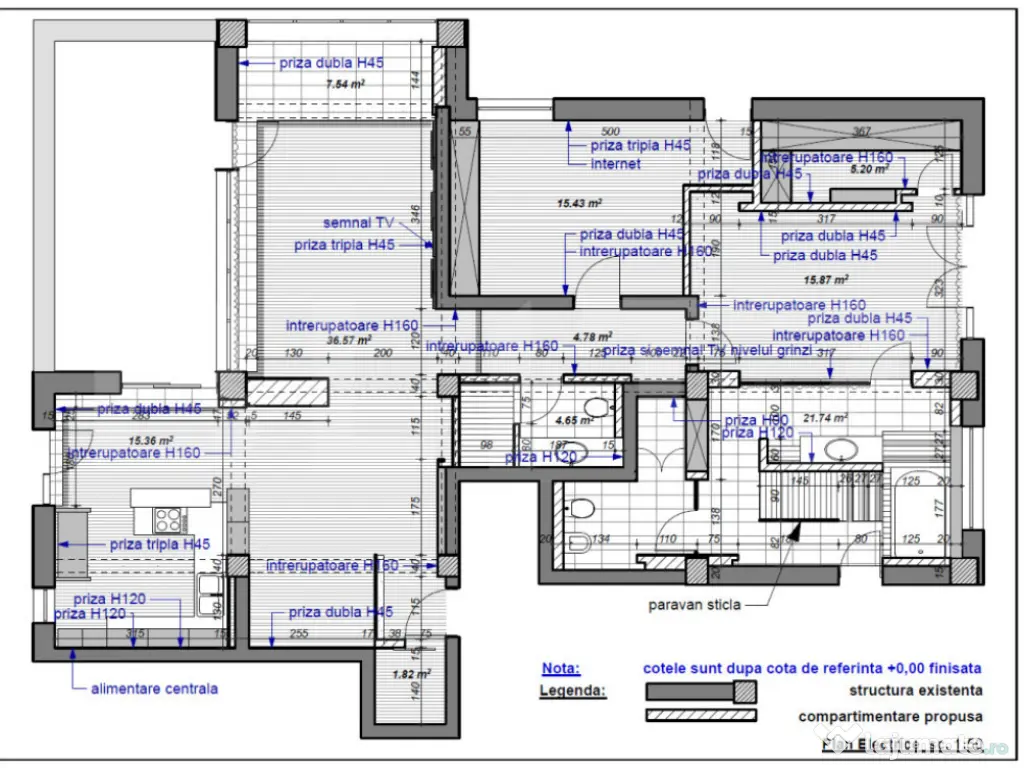 Apartament - PentHouse -3 camere 180 mp. Central 