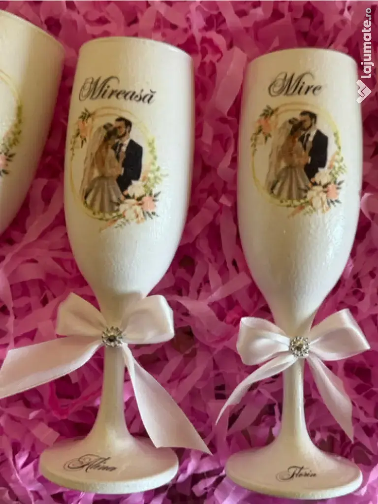 Pahare nunta personalizate