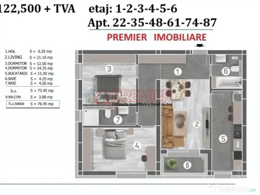 3 Camere - Parcul Tudor Arghezi 
