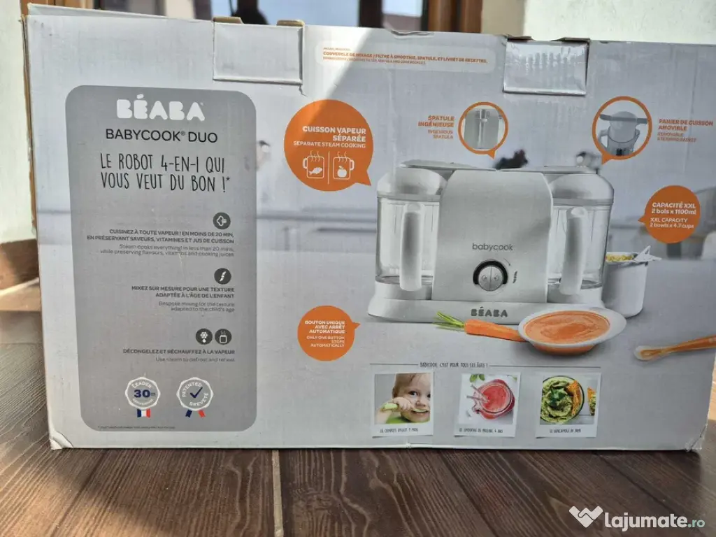 Beaba Babycook Duo – aparat preparare mancare bebelusi, nou 