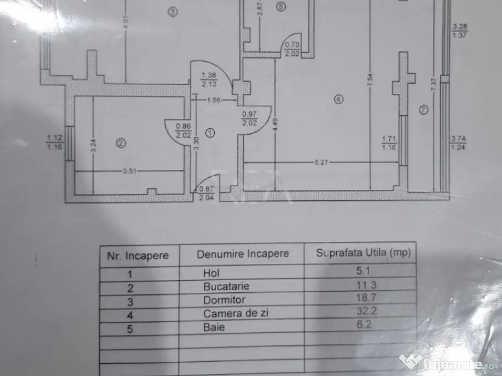 3 camere, P/2, 86mp, bloc 1986, centrala-Pacii