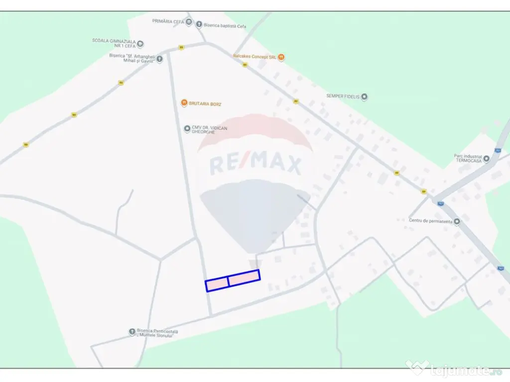 De vânzare teren intravilan, 3775 mp, Cefa 