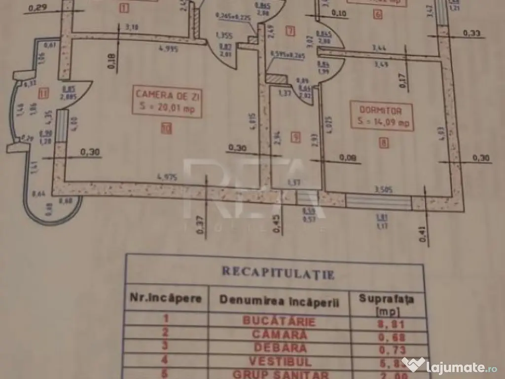 3 camere Vitan-Piața Foișorului decomandat,et. 2,an 1990,7 