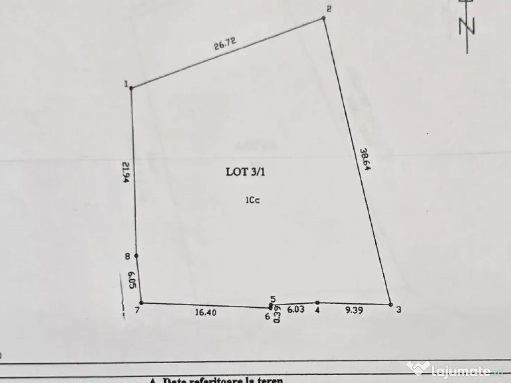 Teren LIBER zona Chercea TUG 