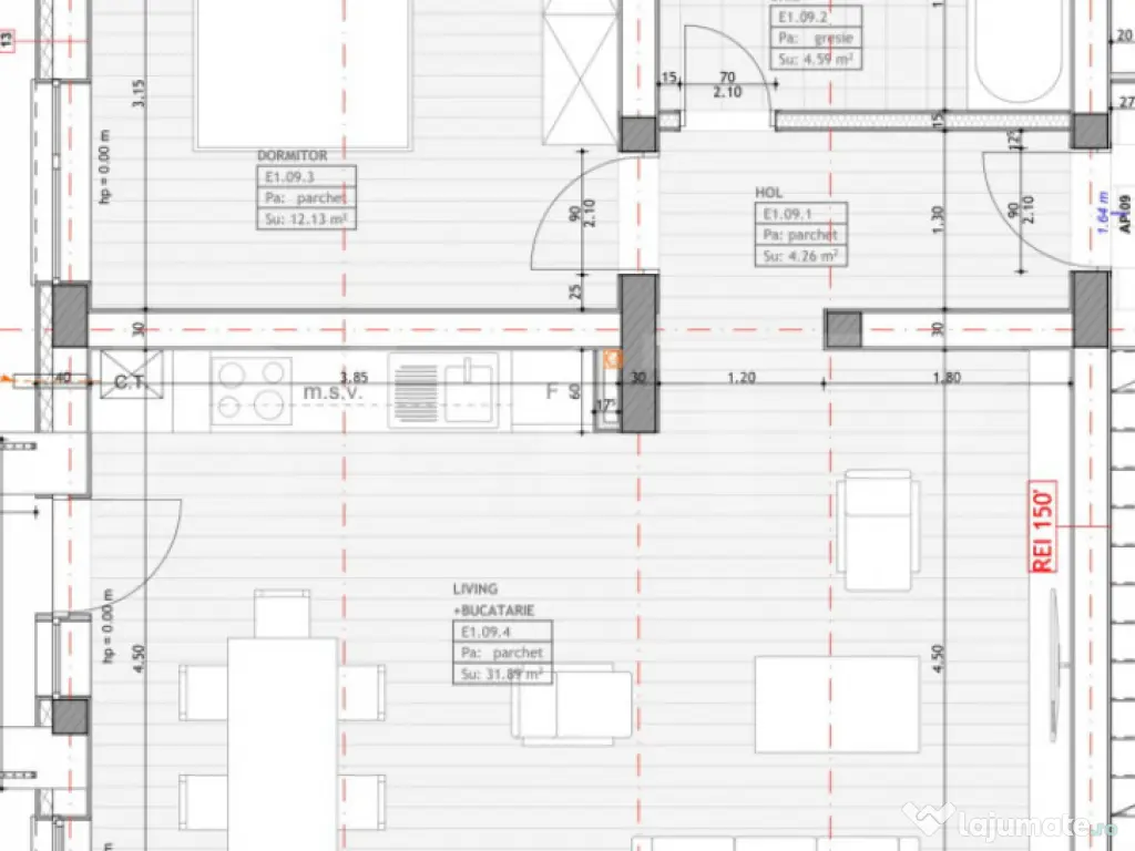 Apartament 2 camere, etaj 1, mp + balcon 5 mp, zona Kaufland 