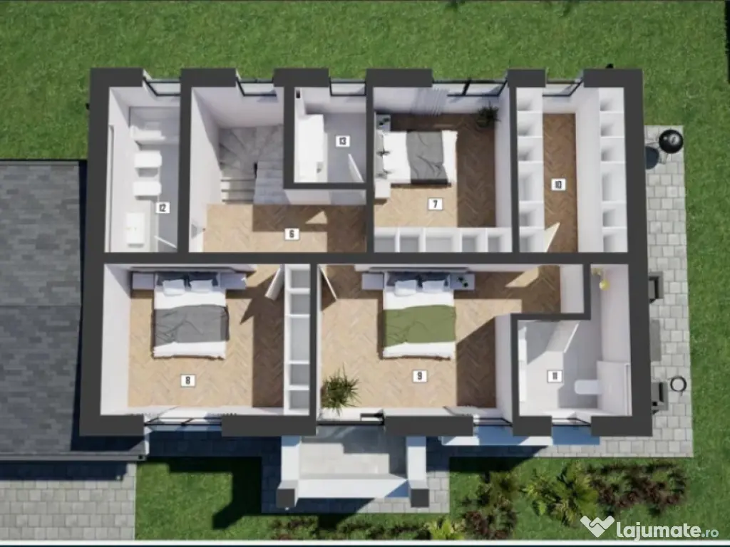 Casa individuala, garaj dublu, studiu nZEB, zona Ioan Rus 