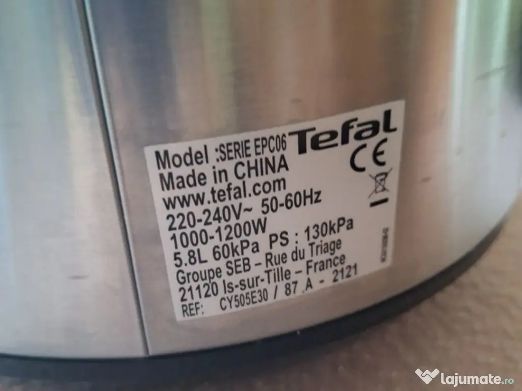 Oala sub presiune,electrica Tefal One Pot Cy505,EEO,5,8l