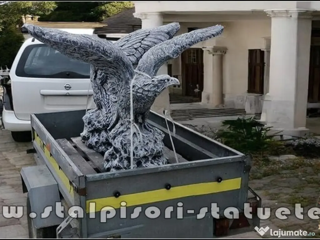 Statuetă vultur, acvilă, șoim, gri patinat, model S35. 