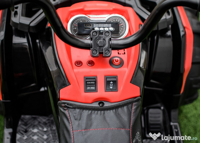 ATV electric Offroad 2x35W 12V cu remorca inclusa Rosu