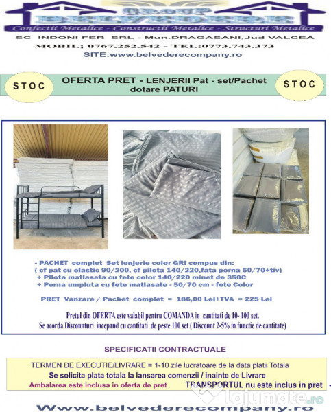 PATURI Metalice etajate-model BEL 1 - Livrare din STOC 