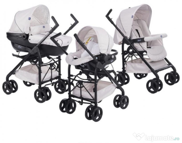 Cărucior 3in1 Chicco Trio Sprint Crem 