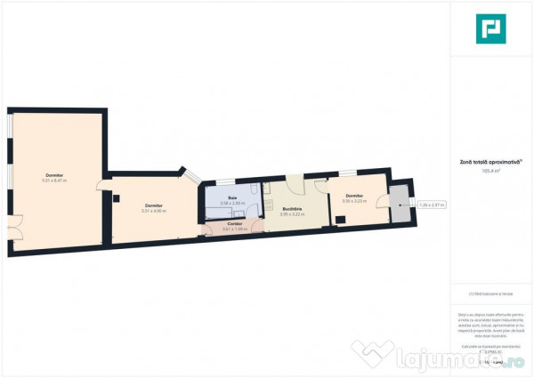 Apartament la casă, 3 camere - P-ța Catedralei