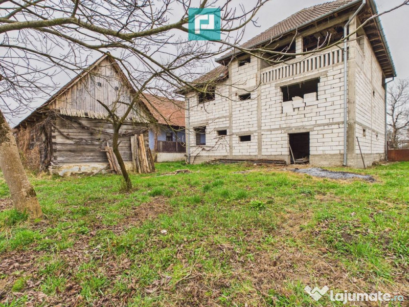 Casă la roșu în localitatea Almaș, Arad. 