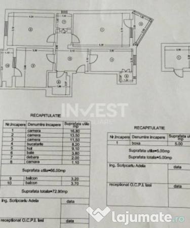 Centru- apartament 3 camere 
