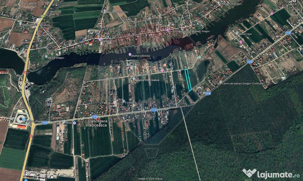 Teren intravilan, 3916 mp, dubla deschidere, Vladisceasca 