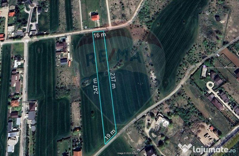 Teren intravilan, 3916 mp, dubla deschidere, Vladisceasca 